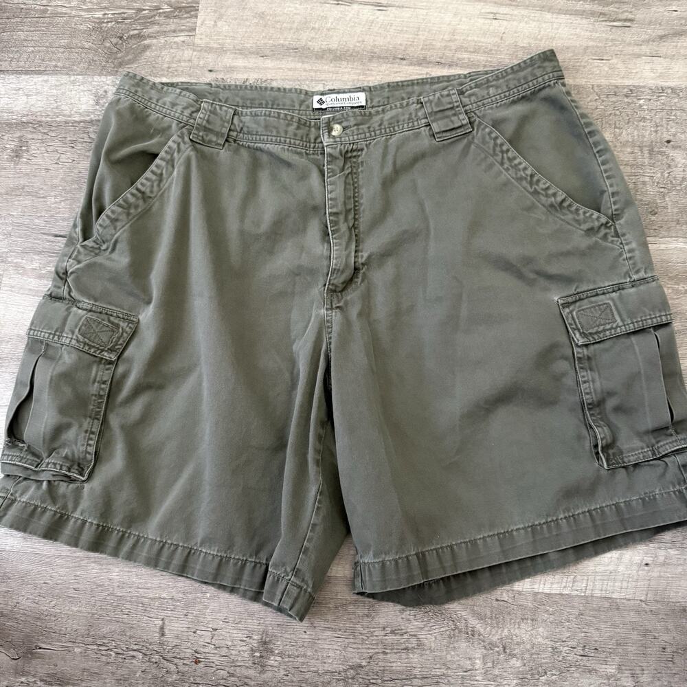 Columbia Cargo Shorts Mens 42 Gray Utility Outdoor XM4055 100% Cotton